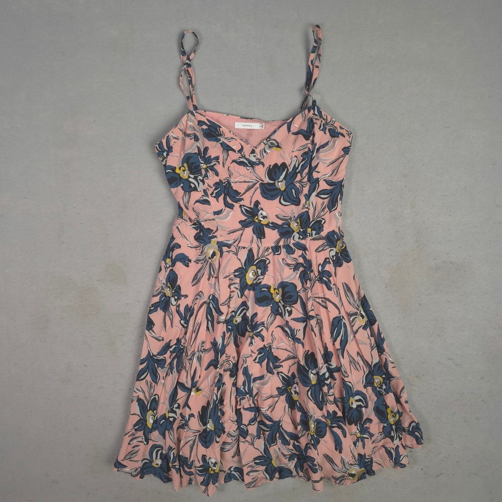 Talula Aritzia Pink Floral Mini Dress Viscose Sleeveless Sundress Womens‎ 4